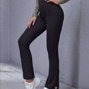 SHEIN black split leg pants